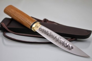 Якутский нож средний "БЫHAХ" Клинок У8. Рукоять дерево Дуб.